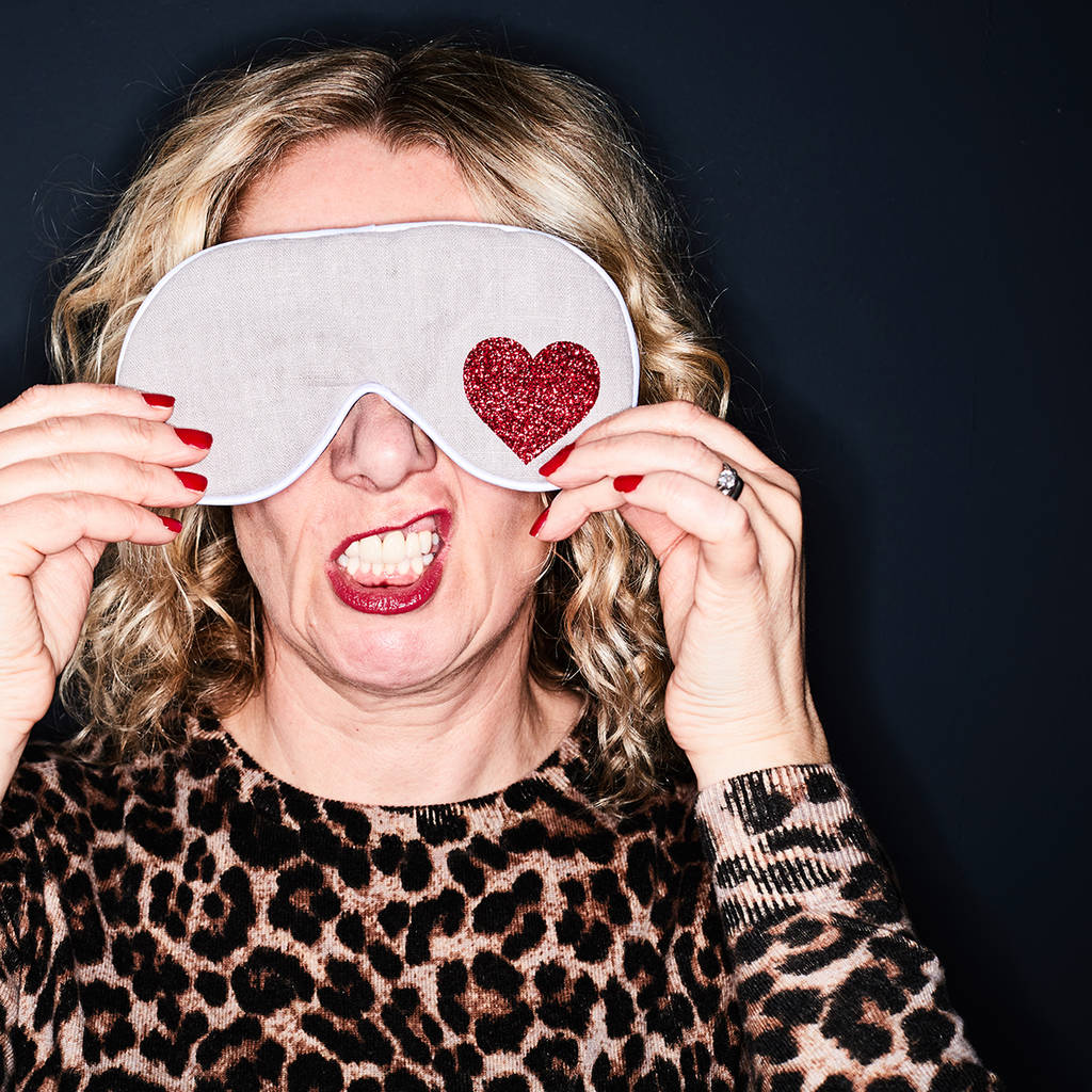 Glitter Heart Eye Mask With Lavender By Catherine Colebrook