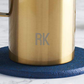 Personalised Initials Gold Double Walled Cafetiere, 4 of 4