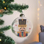 Personalised Nutcracker Christmas Glass Bauble, thumbnail 2 of 4