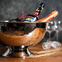 Solid Copper Champagne Bowl – Hammered Surface, Silver Colored, thumbnail 7 of 12