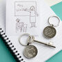 Personalised Child's Drawing Teacher Keyring, thumbnail 1 of 5