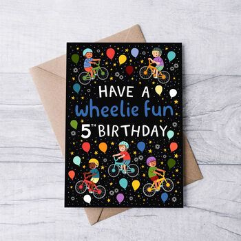 Any Age Bike Birthday Card, Boys Age Birthday Card, Kids, 4 of 7