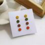 Colourful Unisex Round Disc Button Stud, thumbnail 1 of 4