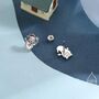 Sterling Silver Cute Snowman With Christmas Hat Stud Earrings, thumbnail 6 of 11