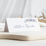 Blue And Pink Wildflower Wedding Place Card, thumbnail 1 of 4