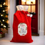 Me To You Reindeer Luxury Pom Pom Red Sack, thumbnail 1 of 4