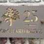 Personalised Tree Design House Acrylic Number Sign, thumbnail 1 of 2