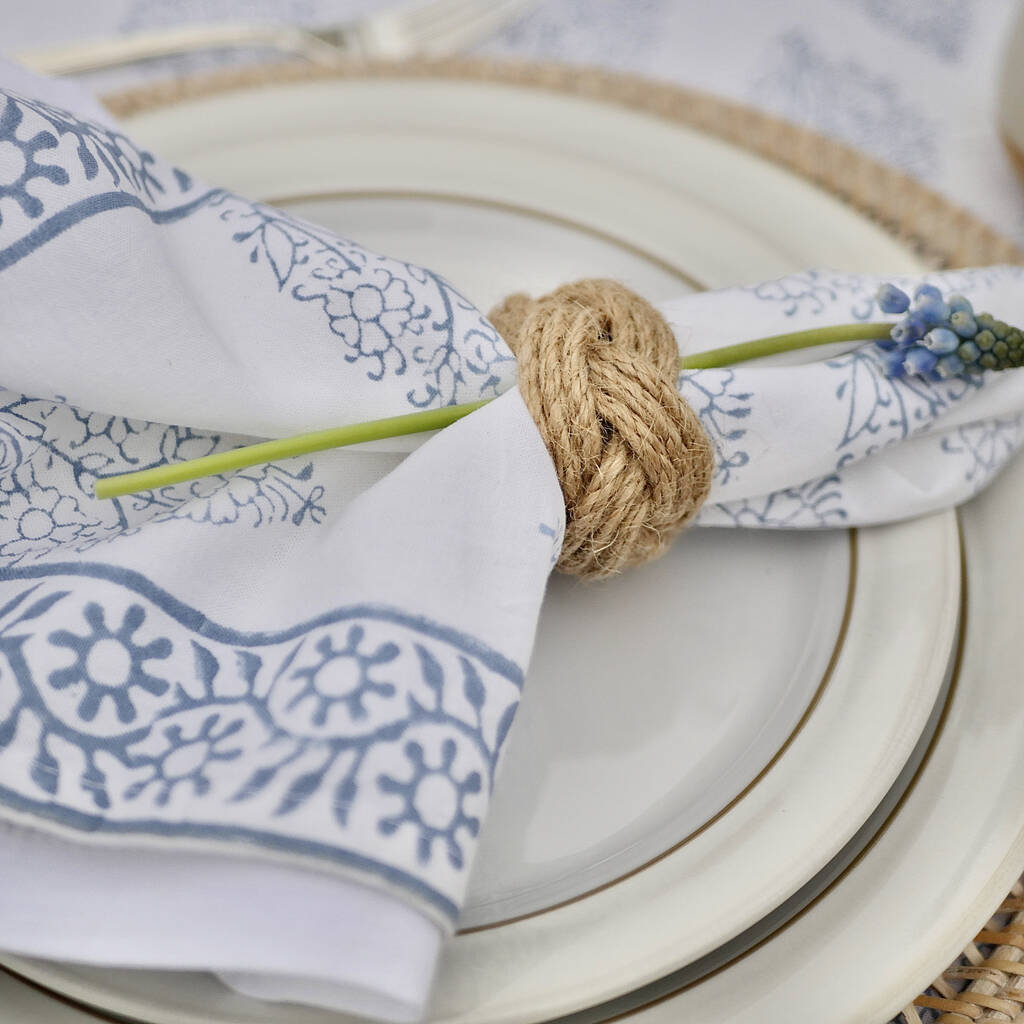 Set Of Four Rope Napkin Rings, 1 of 7