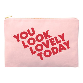 'You Look Lovely Today' Blush Pink Pouch, 7 of 11
