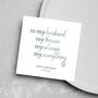 Birthday Card Personalised For Husband, thumbnail 1 of 5