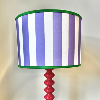 Carnival Lampshade In Lilac Stripe, 4 of 5