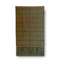 100% Lambswool Tartan Scarf, Olive Green, Red, Mustard, thumbnail 1 of 2