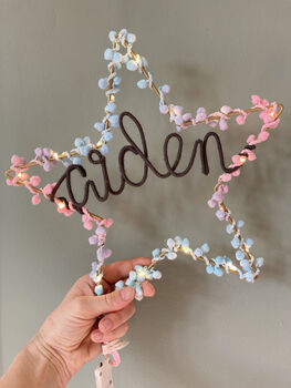 Personalised Pom Pom Fairy Light Star, 10 of 10