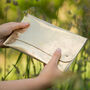 Personalised Gold Leather Clutch Bag, thumbnail 1 of 10
