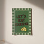 Let's Eat Cheese Christmas Festive Print, thumbnail 3 of 6