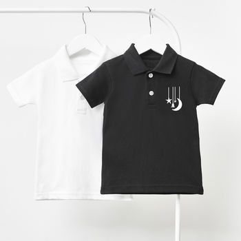 Winter Moon Personalised Children's Polo Shirt, 3 of 3