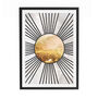 Two Boho Sun Black Gold Bohemian Wall Art Prints, thumbnail 2 of 5