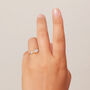 White Moonstone Oval Double Stacking Ring, thumbnail 4 of 11
