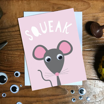 Happy Birthday Mouse 'Squeak' Card, 2 of 3