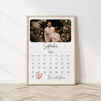 Personalised Photo Calendar Anniversary Print, 5 of 7