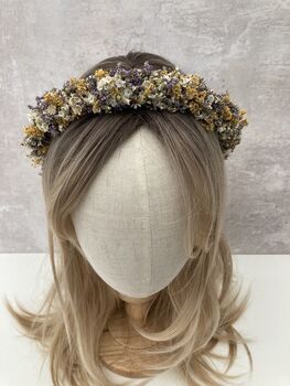 Wedding Dried Flower Crown Headband, 9 of 10