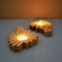 Wooden Tree Tea Light Candle Holder, Set Of Two, thumbnail 4 of 6