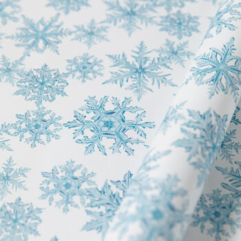 Snowflake Christmas Gift Wrap Sheet, 2 of 2