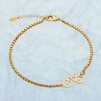 Personalised Cyclists Bracelet In Gold Or Silver, 8 of 12