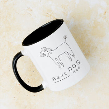 Best Dog Dad Illustration Breed Mug, 2 of 9