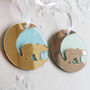 Starry Bear Mirror Personalised Christmas Decoration, thumbnail 5 of 9