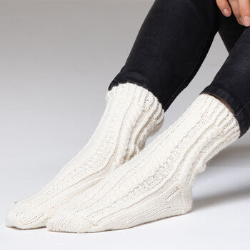 Cable Socks Knitting Kit, 6 of 10