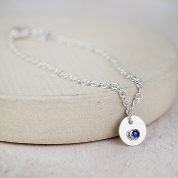 Sterling Silver Boho Birthstone Bracelet, 4 of 6