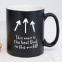 Best Dad In The World Black Mug With White Text, thumbnail 1 of 4