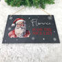 Personalised Traditional Santa Nice List Slate Hanging Plaque 25 X 15cm, thumbnail 5 of 6