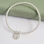 Personalised Sterling Silver Beaded Initial Bracelet, thumbnail 3 of 5