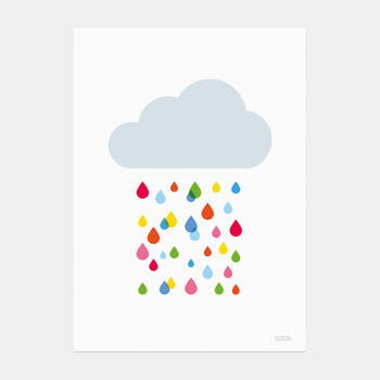 Multicoloured Rain Cloud Print, 7 of 10