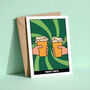 Beer Pints Celebration Greeting Card, thumbnail 1 of 3