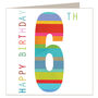 Sparkly 6th Birthday Card, thumbnail 2 of 5
