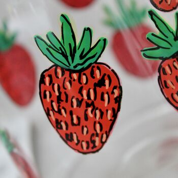 Strawberry Hand Painted Small Glass Vase, 4 of 7