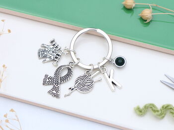 Personalised Knitting Keyring, 2 of 9