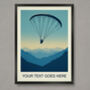 Personalised Paragliding Poster, thumbnail 1 of 6