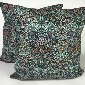 William Morris Blackthorn Cushion Cover In Indigo, 2 of 6