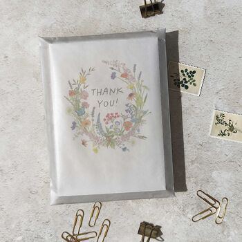 Cottage Garden Wildflower Thank You Cards, 5 of 5