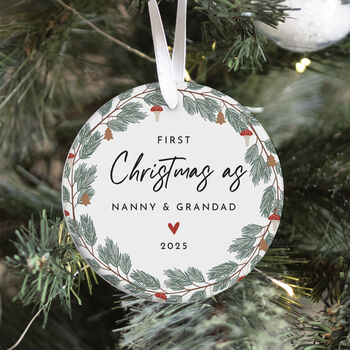 First Christmas Nanny And Grandad Ornament Gift, 5 of 6