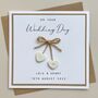 Personalised Wedding Day Card With Initial Stamp Hearts, thumbnail 1 of 2