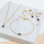 Hampton Sapphire And Gold Vermeil Necklace, thumbnail 3 of 5