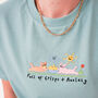 Crisps And Anxiety Embroidered T Shirt, thumbnail 7 of 9