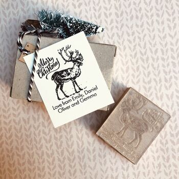 Christmas Reindeer Rubber Stamp, 2 of 3