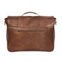'Gabriel' Men's Leather Messenger Satchel Bag In Cognac, thumbnail 8 of 10
