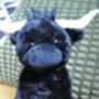 Large Black Longhorn Highland 30cm Cow Plush Toy, thumbnail 11 of 12